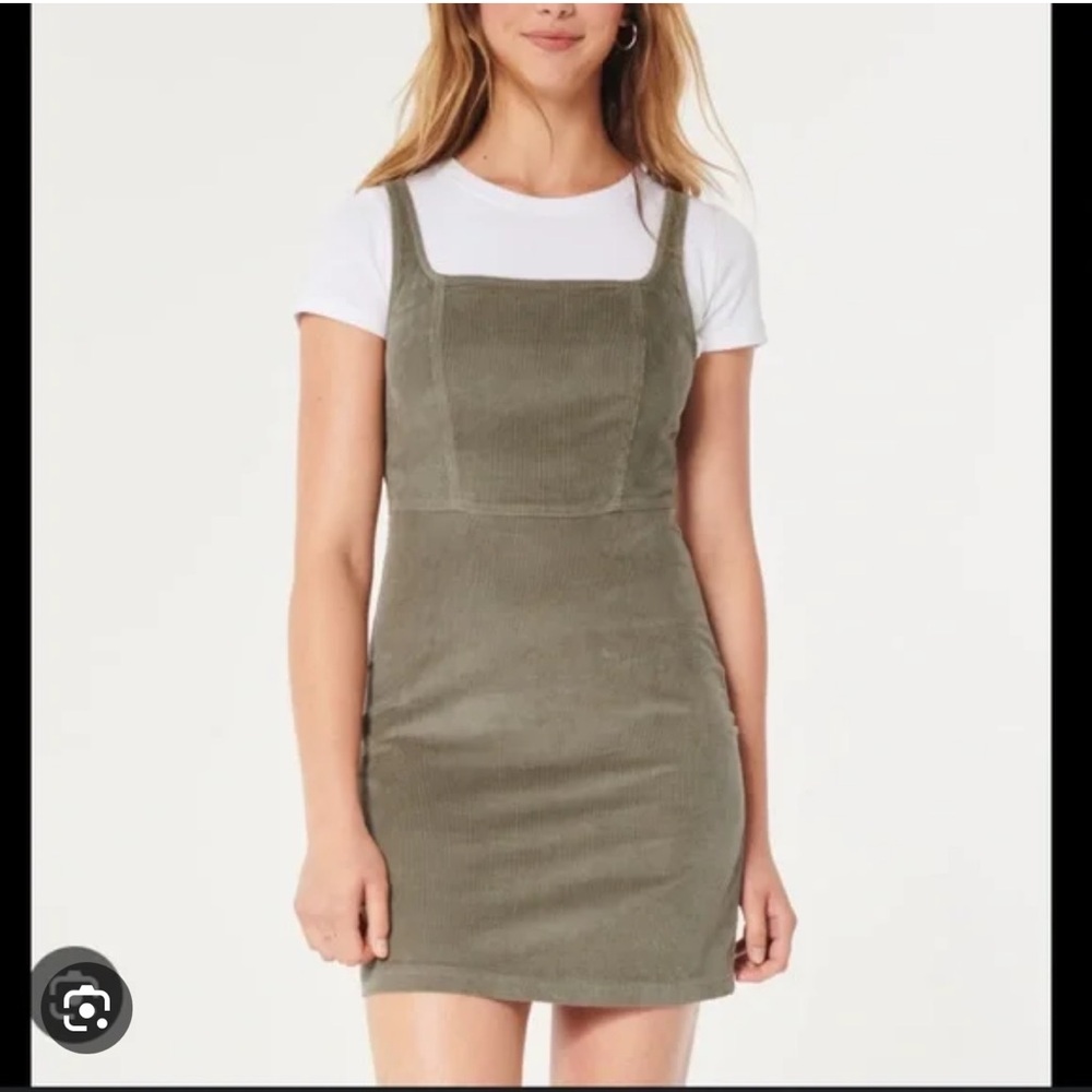Hollister Olive Corduroy Mini Dress